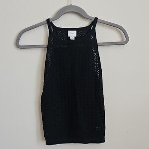 a new day Black Lace Tank Top